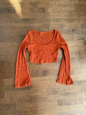 Unbranded Top Women Size S Orange